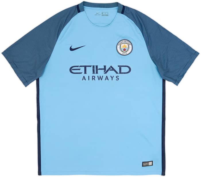2016-17 Manchester City Home Shirt Silva #21 - 6/10 - (XL)