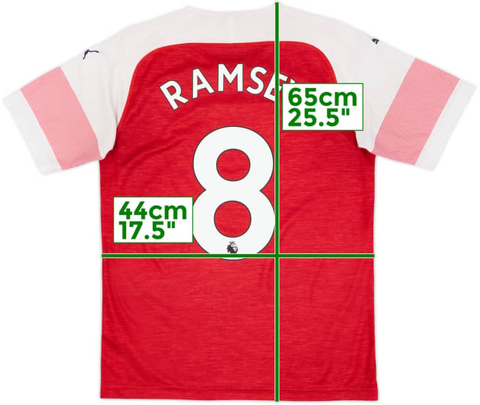 2018-19 Arsenal Home Shirt Ramsey #8 - 8/10 - (S)
