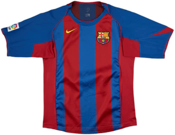 2004-05 Barcelona Home Shirt Larsson #7 - 4/10 - (M)