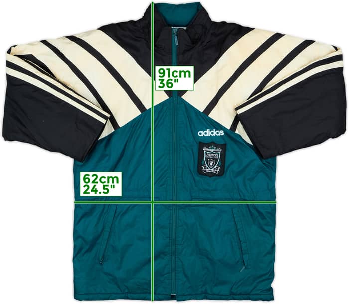 1995-96 Liverpool adidas Padded Bench Coat - 5/10 - (M)