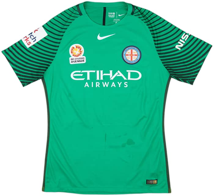 2016-17 Melbourne City Authentic GK S/S Shirt Bouzanis #20 - 5/10 - (L)