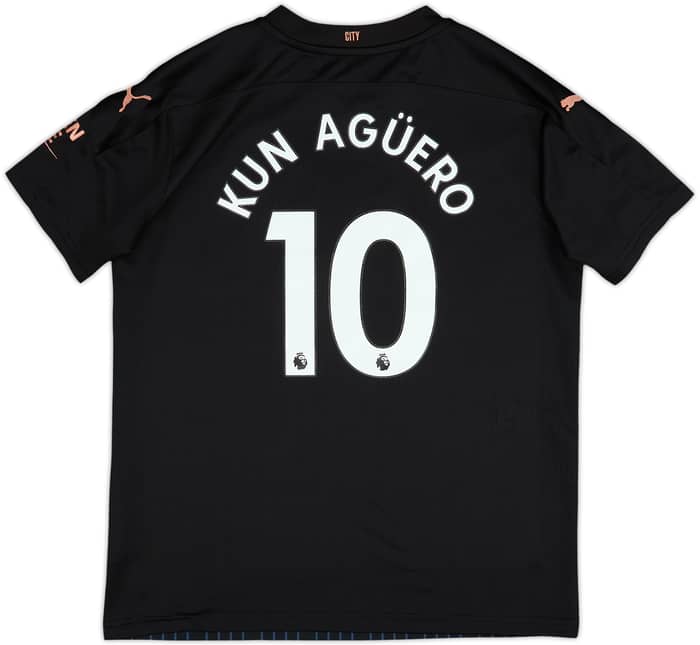 2020-21 Manchester City Away Shirt Kun Aguero #10 - 8/10 - (L.Boys)