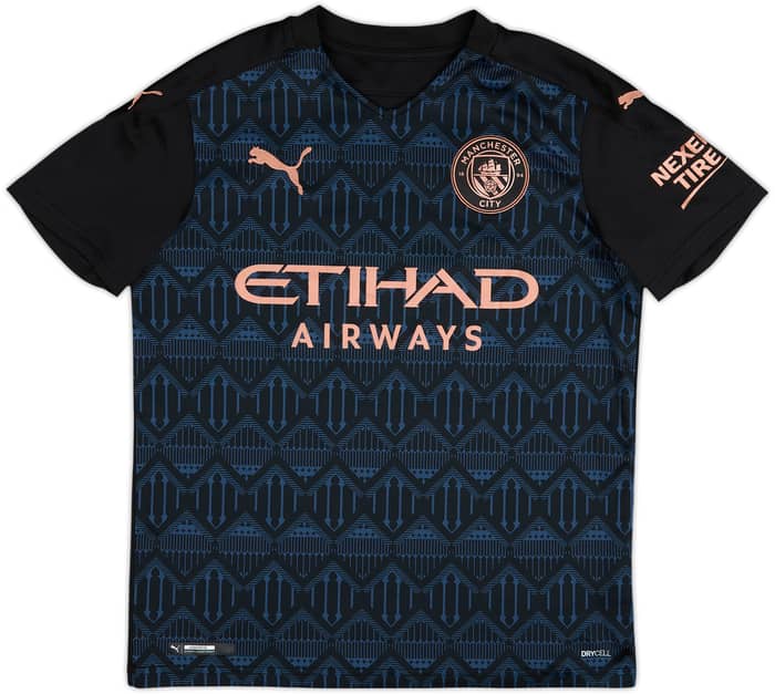 2020-21 Manchester City Away Shirt Kun Aguero #10 - 8/10 - (L.Boys)