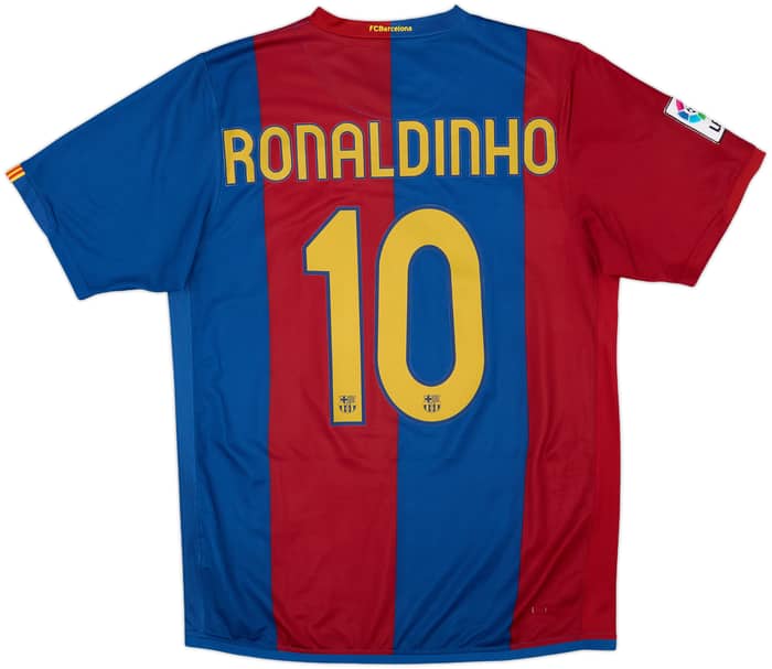 2006-07 Barcelona Home Shirt Ronaldinho #10 - 7/10 - (M)