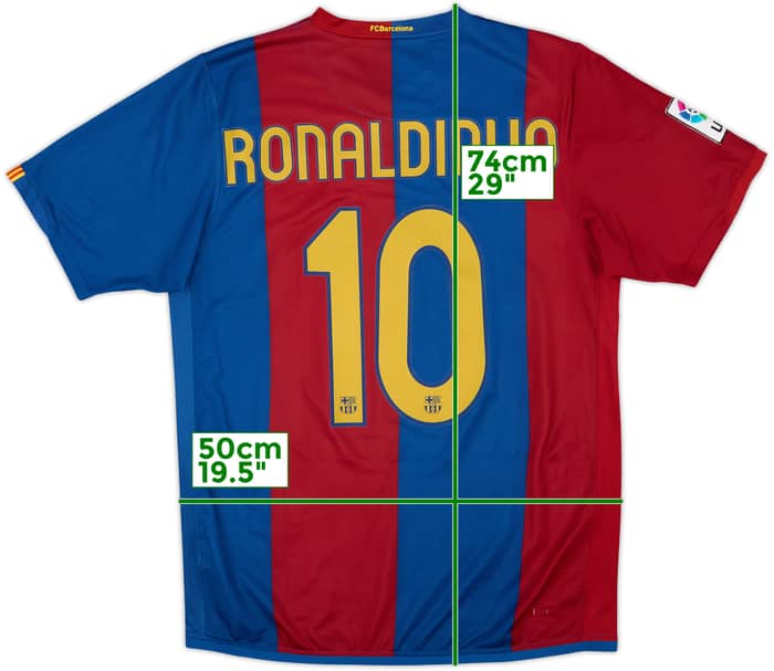 2006-07 Barcelona Home Shirt Ronaldinho #10 - 7/10 - (M)