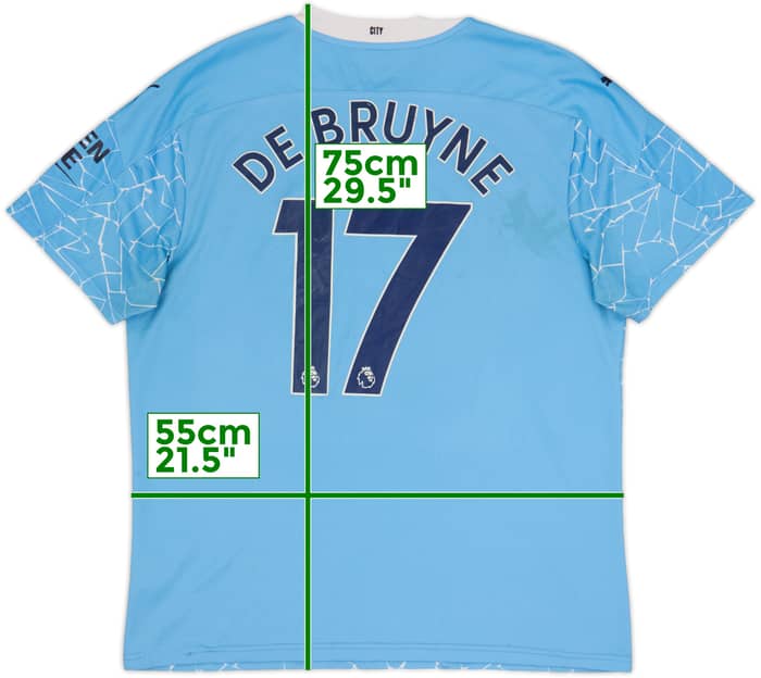 2020-21 Manchester City Home Shirt De Bruyne #17 - 5/10 - (XL)