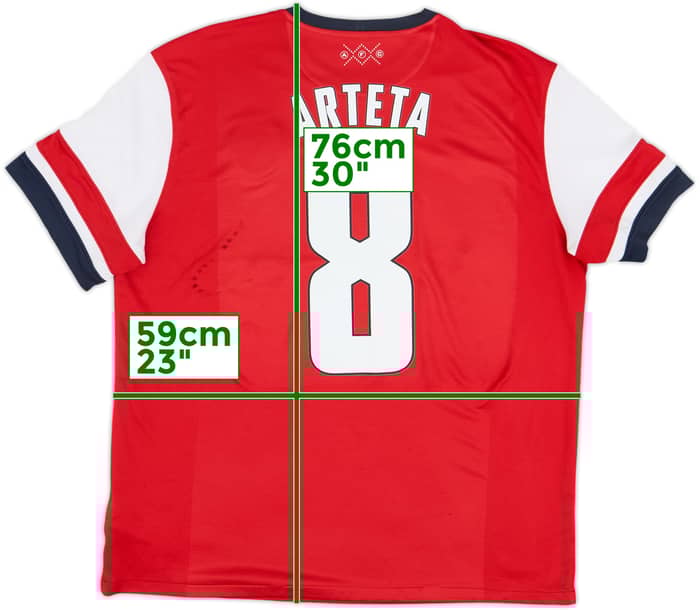 2012-14 Arsenal Home Shirt Arteta #8 - 5/10 - (XL)