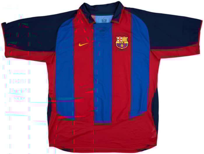 2003-04 Barcelona Home Shirt Ronaldinho #10 - 9/10 - (XL)