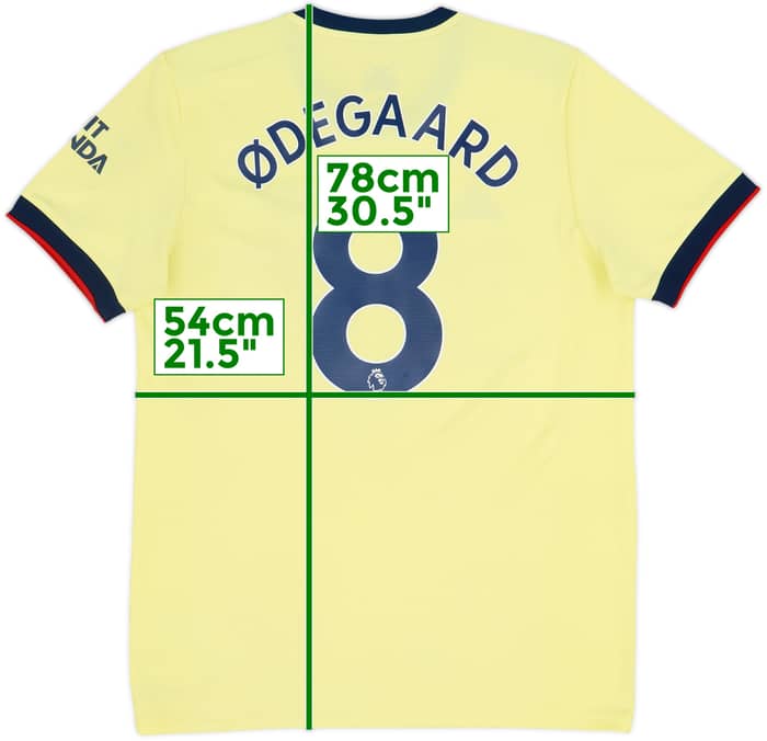 2021-22 Arsenal Away Shirt Odegaard #8 - 6/10 - (L)