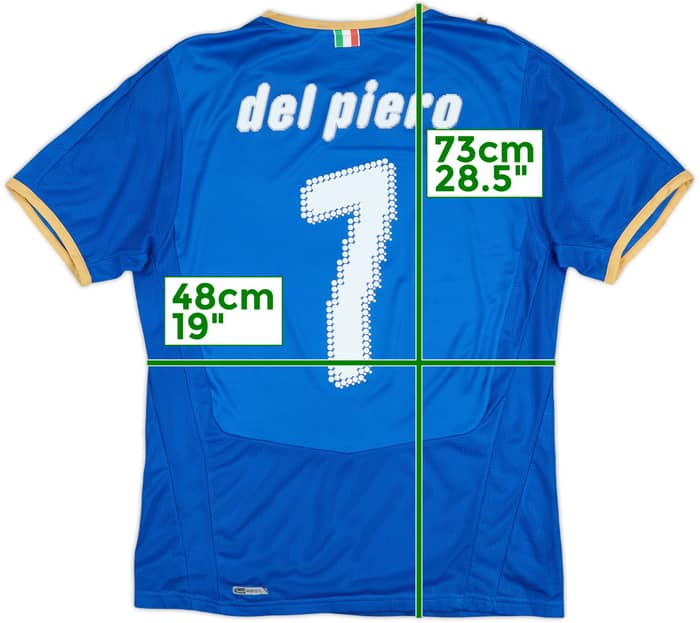 2007-08 Italy Home Shirt Del Piero #7 - 4/10 - (M)