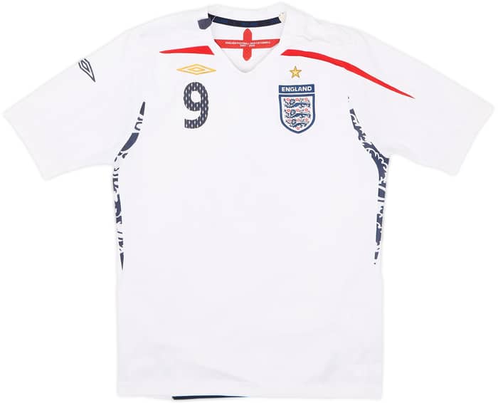 2007-09 England Home Shirt Rooney #9 - 4/10 - (L.Boys)