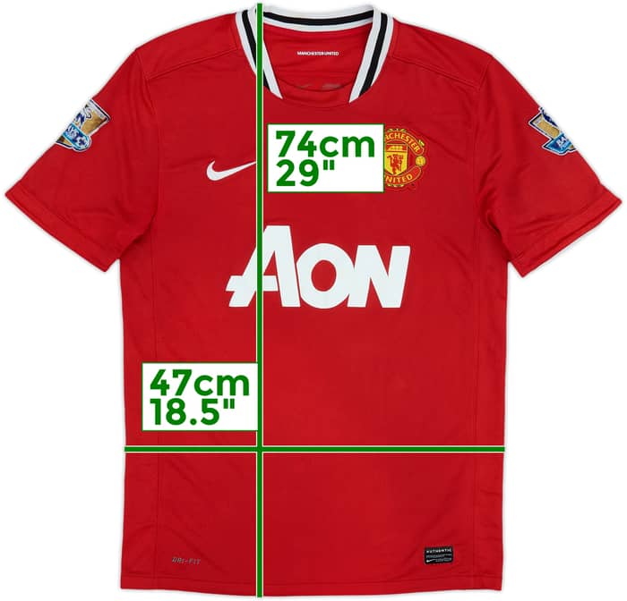 2011-12 Manchester United Home Shirt - 3/10 - (M)