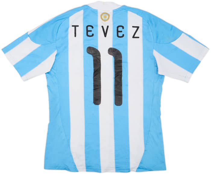 2010-11 Argentina Home Shirt Tevez #11 - 5/10 - (M)