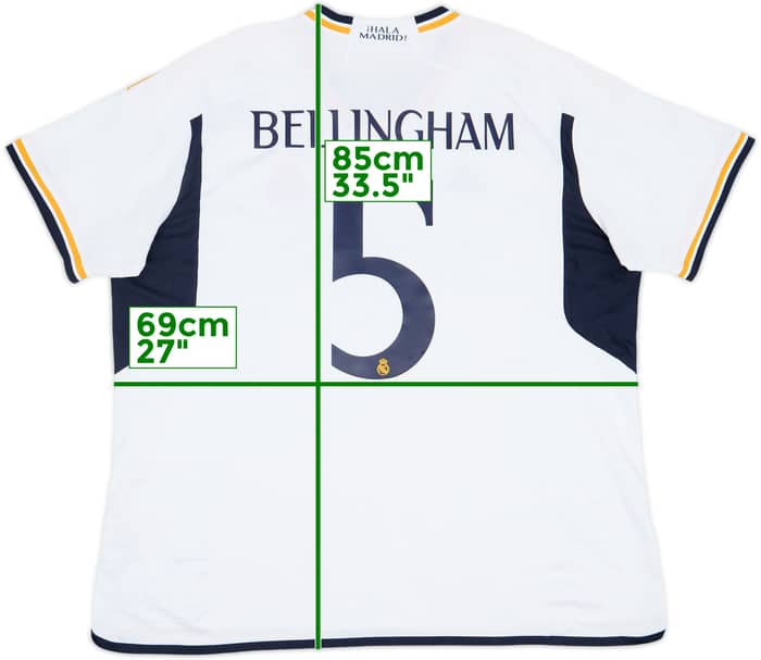2023-24 Real Madrid Home Shirt Bellingham #5 - 9/10 - (3XL)
