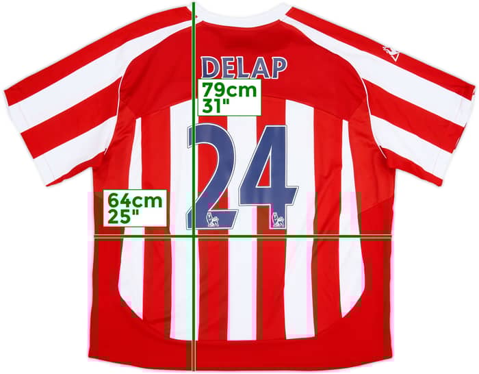 2009-10 Stoke City Home Shirt Delap #24 - 7/10 - (XXL)
