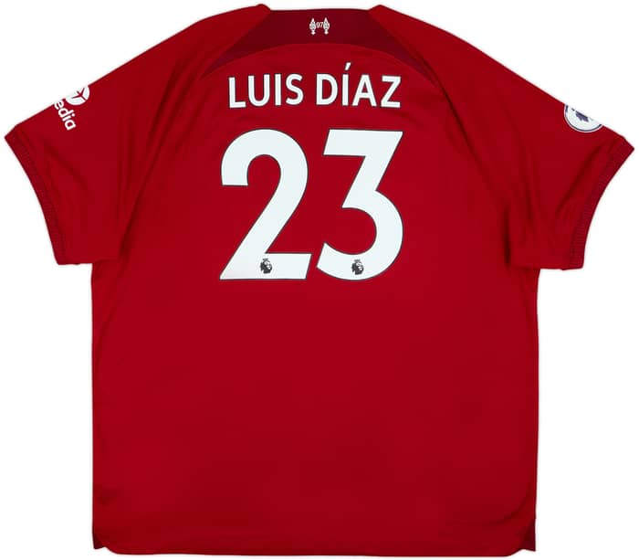 2022-23 Liverpool Home Shirt Luis Diaz #23 - 9/10 - (3XL)