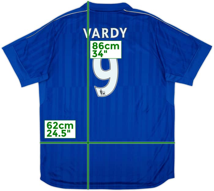 2016-17 Leicester Home Shirt Vardy #9 - 9/10 - (XXL)