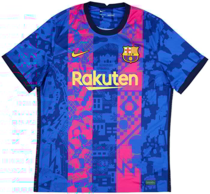 2021-22 Barcelona Third Shirt Memphis #9 - 9/10 - (L)
