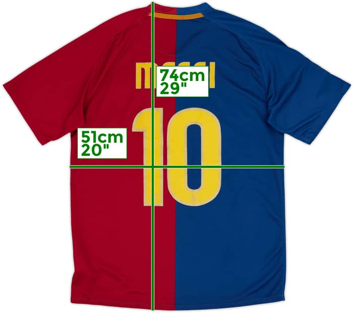 2008-09 Barcelona Home Shirt Messi #10 - 6/10 - (M)