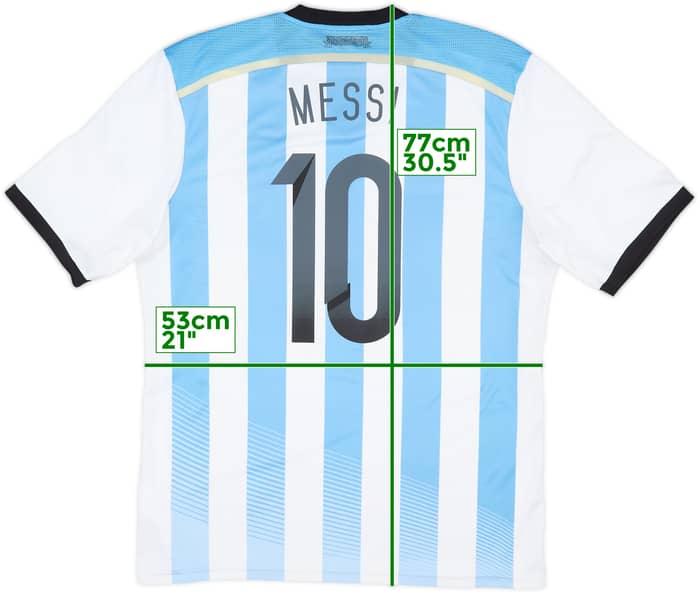 2013-15 Argentina Home Shirt Messi #10 - 7/10 - (XL)