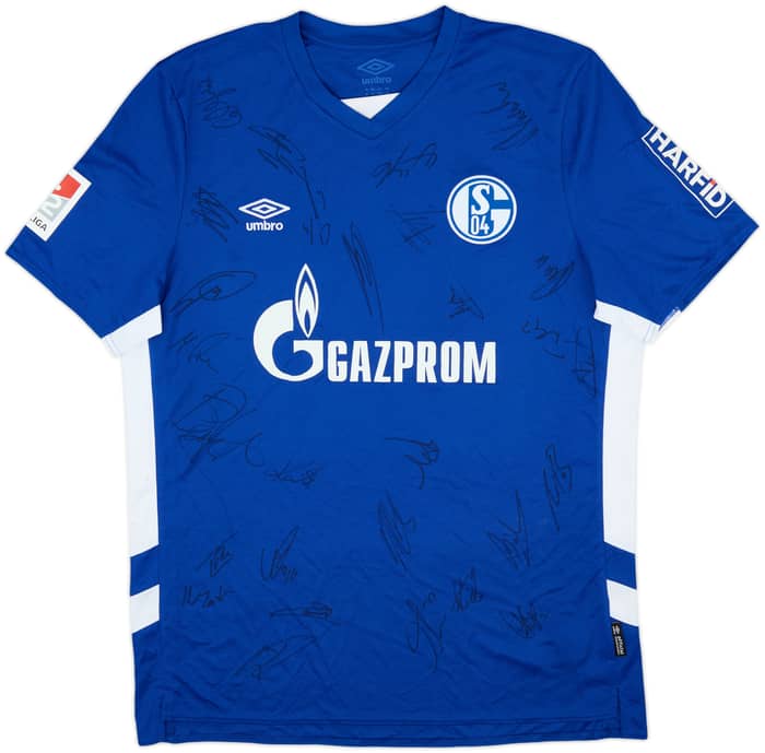 2021-22 Schalke Squad Signed Home Shirt - 7/10 - (XL)
