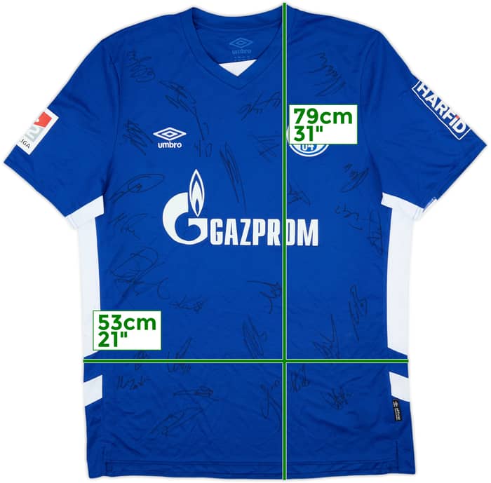 2021-22 Schalke Squad Signed Home Shirt - 7/10 - (XL)