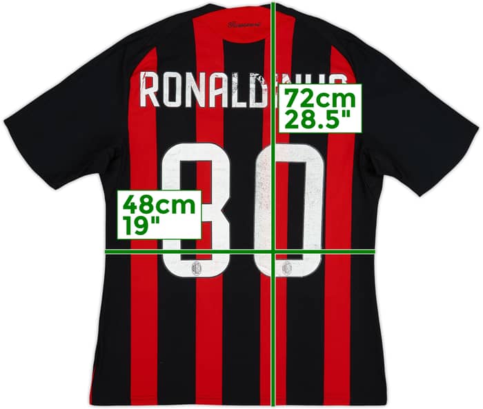 2008-09 AC Milan Home Shirt Ronaldinho #80 - 5/10 - (M)