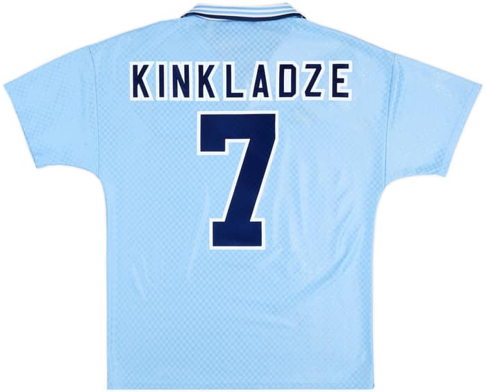1995-97 Manchester City Home Shirt Kinkladze #7 - 7/10 - (M)