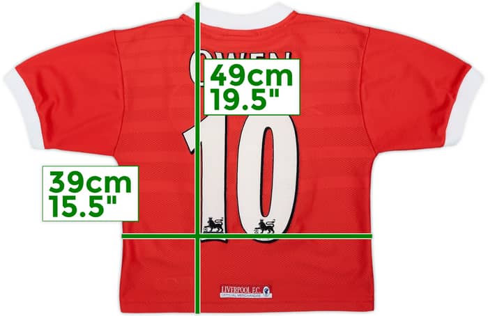 1998-00 Liverpool Home Shirt Owen #10 - 8/10 - (S.Boys)