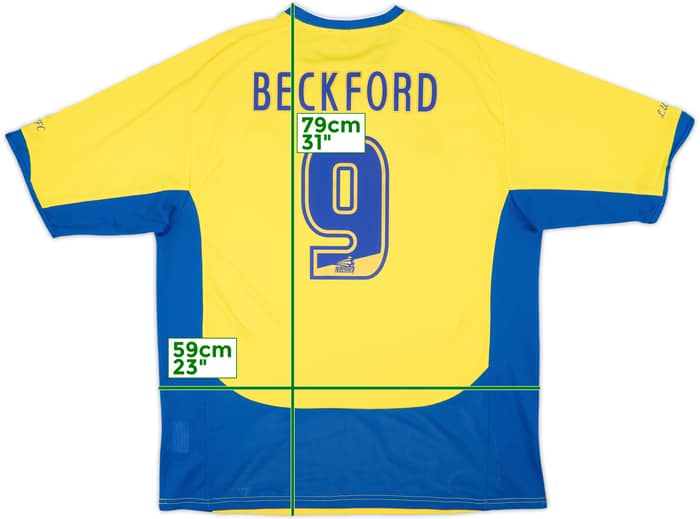 2007-08 Leeds United Away Shirt Beckford #9 - 9/10 - (XL)