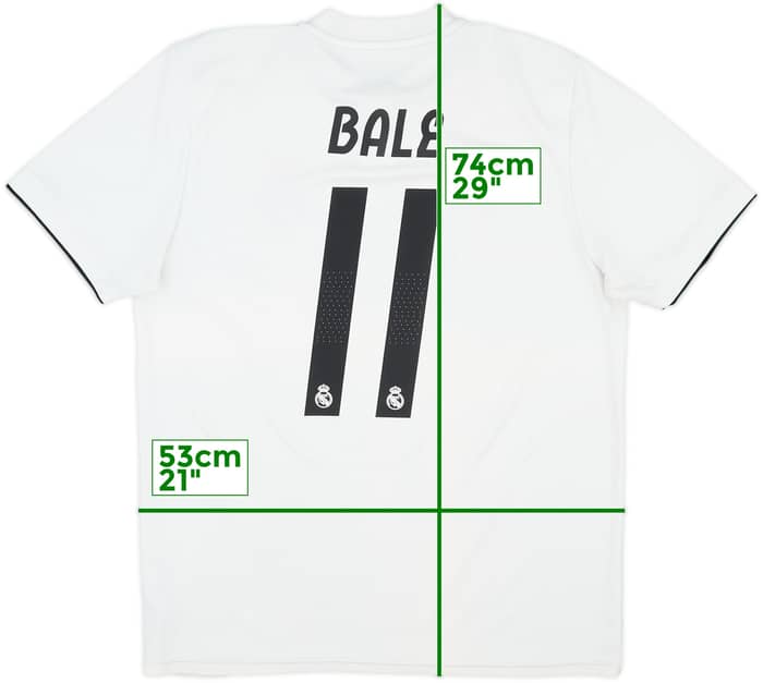2018-19 Real Madrid Home Shirt Bale #11 - 6/10 - (L)