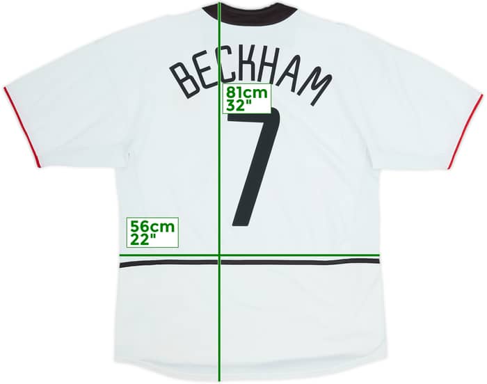 2002-03 Manchester United Away Shirt Beckham #7 - 5/10 - (L)