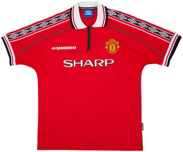 1998-00 Manchester United Home Shirt Beckham #7 - 8/10 - (L)