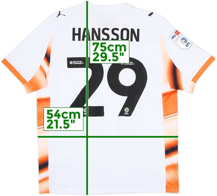 2025-26 Blackpool Away Shirt Hansson #29 - 8/10 - (L)