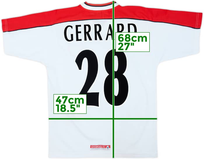 1998-99 Liverpool Away Shirt Gerrard #28 - 6/10 - (Y)