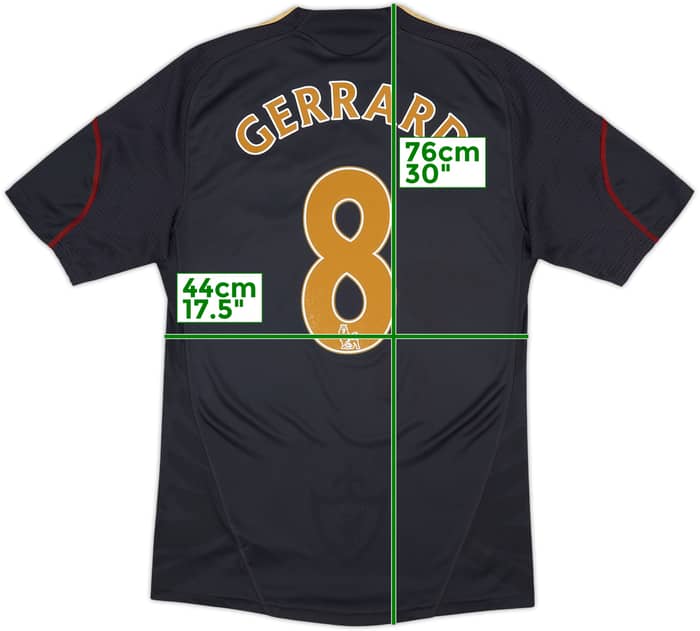 2009-10 Liverpool Away Shirt Gerrard #8 - 8/10 - (M)