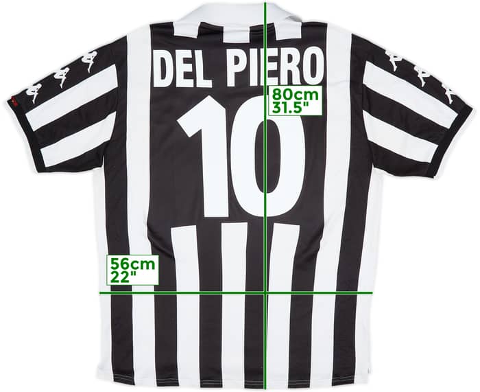 1999-00 Juventus Home Shirt Del Piero #10 - 8/10 - (XL)