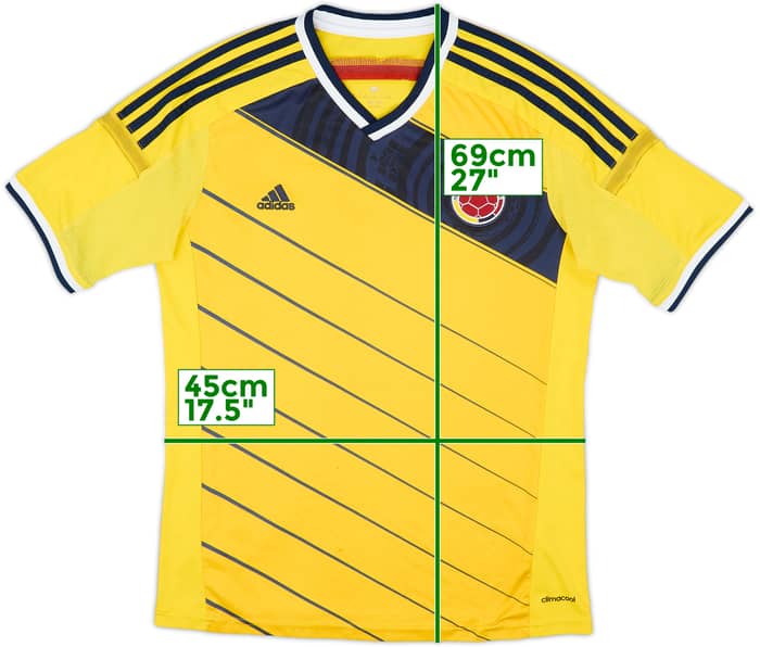 Camiseta de local de Colombia 2014-15 - 7/10 - (XL.Niños)