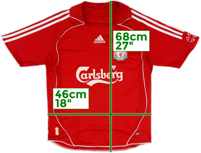 2006-08 Liverpool Camiseta de Local - 6/10 - (L.Boys)