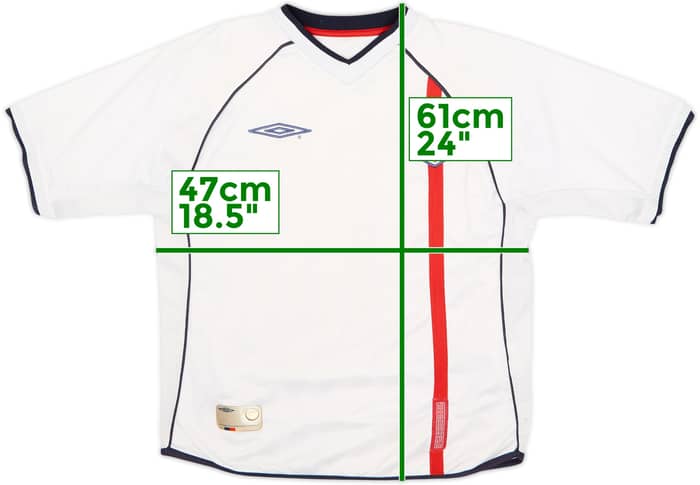 2001-03 England Home Shirt - 4/10 - (XS)