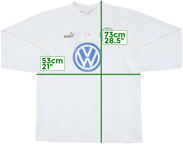 1998-99 Wolfsburg Player Issue Puma Training L/S Shirt #19 - 6/10 - (XL)