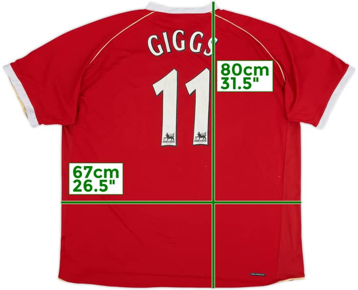 2006-07 Manchester United Home Shirt Giggs #11 - 6/10 - (XXL)