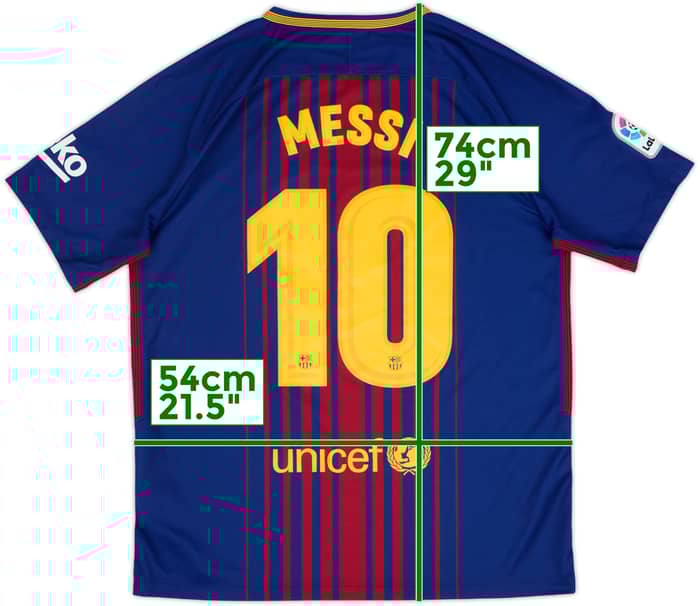 2017-18 Barcelona Home Shirt Messi #10 - 8/10 - (L)