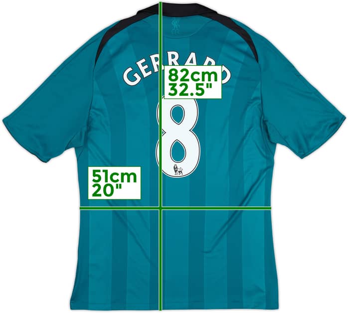 2008-09 Liverpool Third Shirt Gerrard #8 - 8/10 - (L)