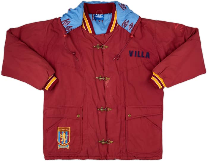 1992-93 Aston Villa Umbro Padded Bench Coat - 7/10 - (L)