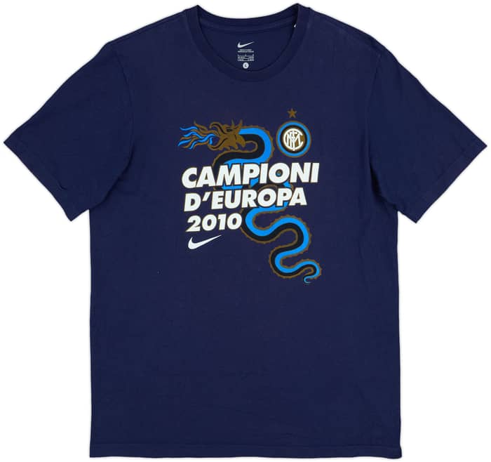 2009-10 Inter Milan Nike 'Campioni D'Europa' Cotton Tee - 9/10 - (L)