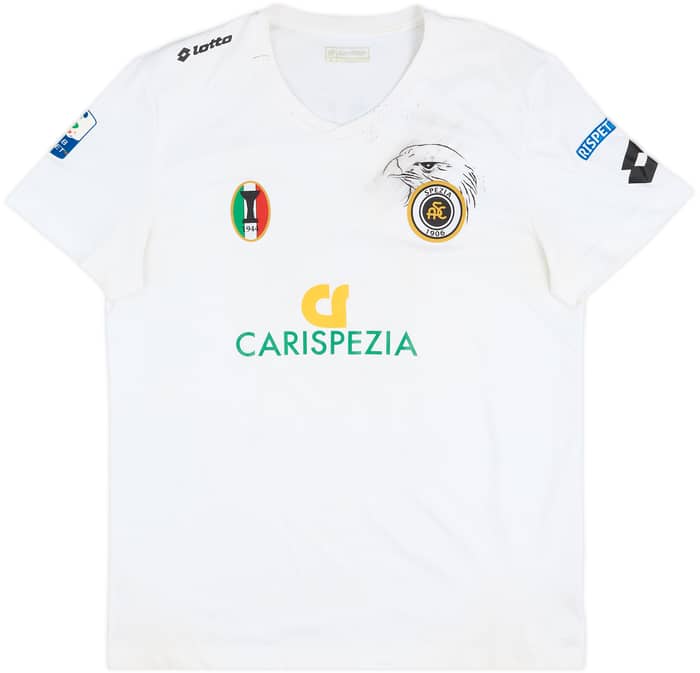 2013-14 Spezia Match Issue Home Shirt Ebagua #21