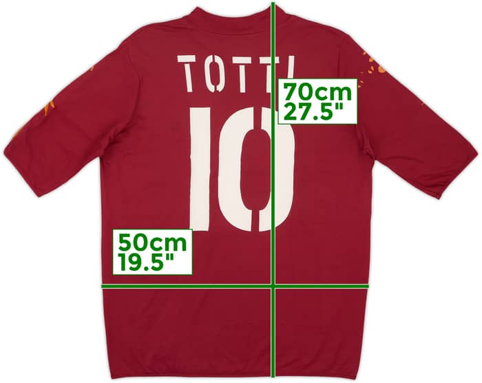 2003-04 Roma Home Shirt Totti #10 - 5/10 - (XL)