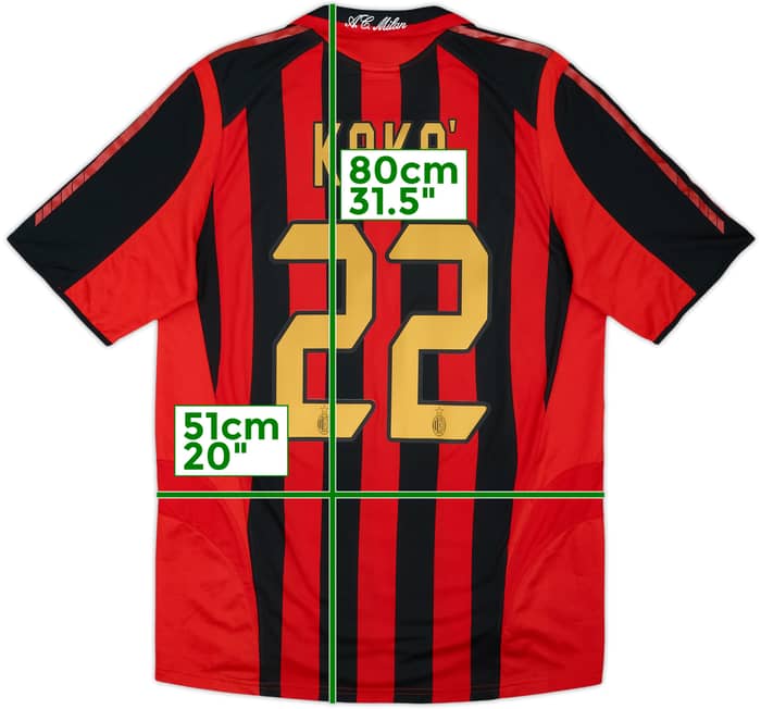 2005-06 AC Milan Home Shirt Kaka #22 - 6/10 - (M)