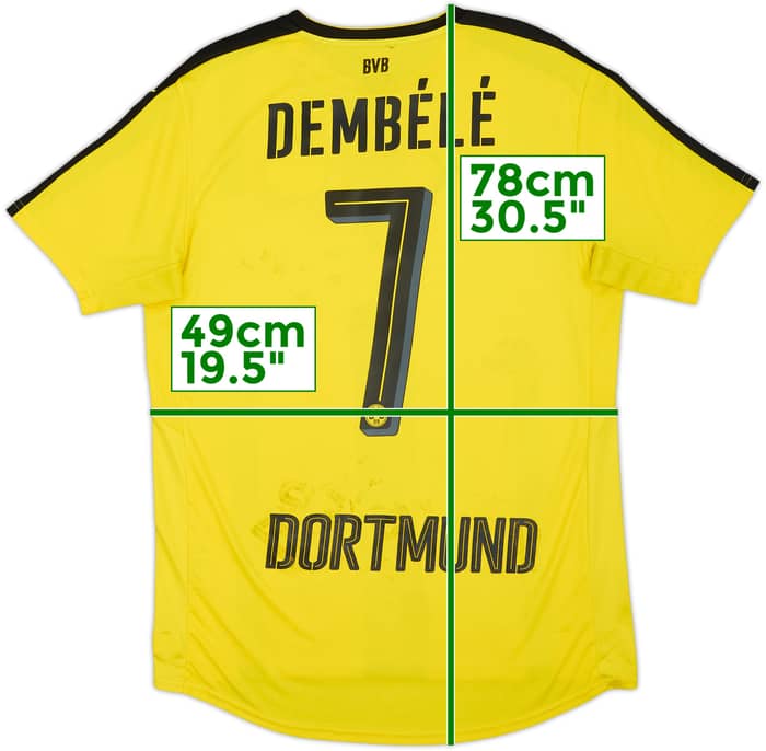 2016-17 Borussia Dortmund Home Shirt Dembele #7 - 4/10 - (M)